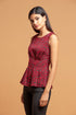 Metallic Peplum Top